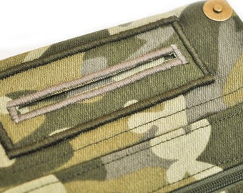 Tobacco case, army pattern light fabric, tobacco pouch, military tobacco holder, handmade rolling tobacco, gift for him