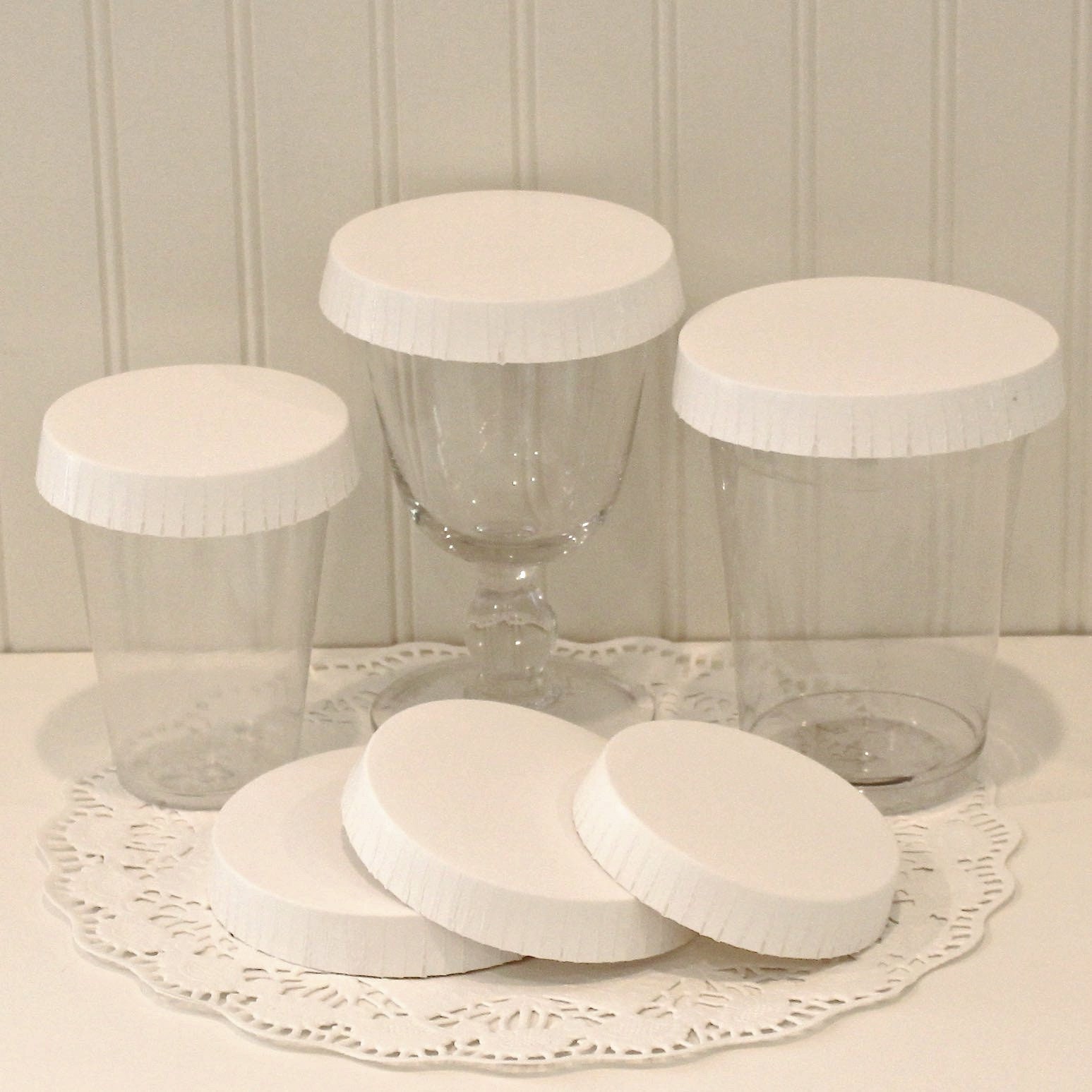 50 Hotel GLASS COVERS Paper Cup Covers Paper Coasters Wine Etsy