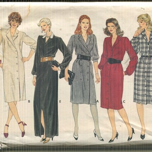 Loose Fitting Straight Dress Sewing Pattern Butterick 6006 Vintage 1990s Evening Length Sizes 8-12 Uncut Classics Series