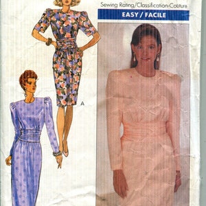 Pattern Misses&#39; Dress Mid Knee or Below Mid Knee, Evening Length, Bias Front Drape Butterick 4508 ****See Description**** for pattern info