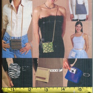 Pattern For Five Different Lined Cross Body or Belt Bags Handbags, -CUT Butterick 3006 Sew Young Sew Fun Dated 2001