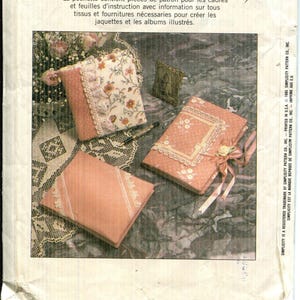 Craft Pattern Notizbuch, Journal, Tagebuch, Fotoalbum Cover | 6 Optionen für ungeschnittene Stoffbezüge | Einfachheit 7066 Datiert 1985 | Einheitsgröße