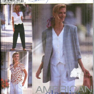 May include: Simplicity pattern 8964, size H, featuring three images of women's clothing. The main image shows a woman in a plaid blazer, white top, and shorts. The text "AMERICAN Classics" is visible.