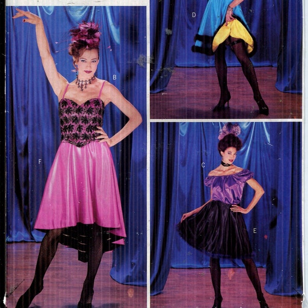 Pattern Misses' Costumes, Three Different Variety's of Show Girl Costumes ,UNCUT/FF Butterick 241-Date 2002-Sizes 6 8 10