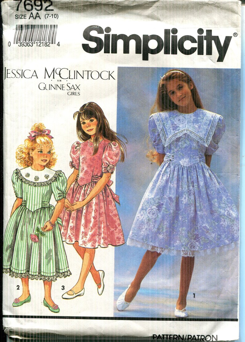 Pattern Girls Toddler Calf Length Dress Full Gathered Skirt,Back Zipper;Capelet Purse UNCUT FF Simplicity 4448 Dated 2005 Sizes AA 3 4 5 6