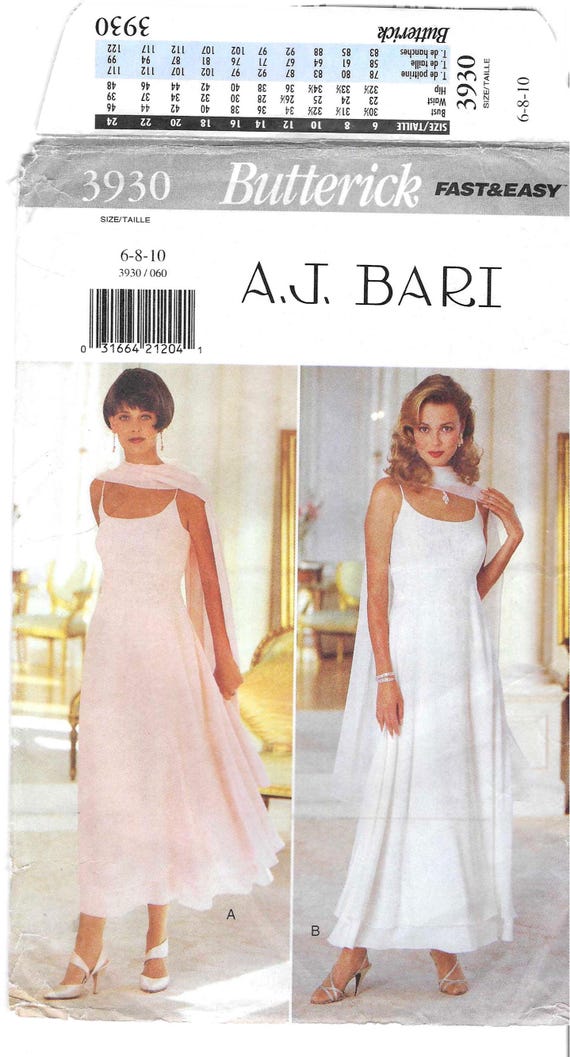 Butterick 3930 Misses' Evening Dress Pattern