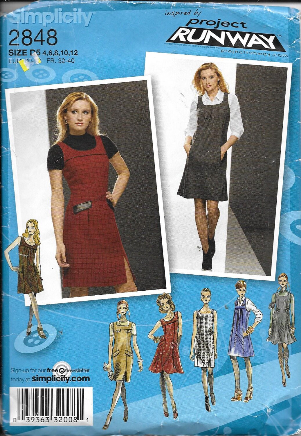 Dress Patterns Misses' Size 12 14 16 18 20 Loose-Fitting Slightly Flared Dresses Sleeveless Project Runway Simplicity Sewing Pattern 3529