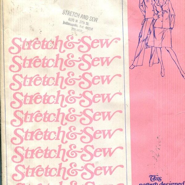 Pattern Misses' Set In Sleeve Jacket,  Designed for Knit Fabrics UNCUT/FF Stretch & Sew 1050-Dated 1974 Sizes Bust 28 30 32 34 36 38 40 42