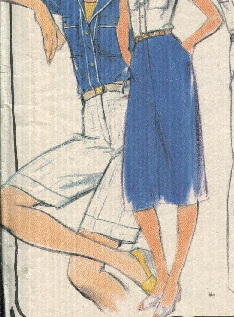Butterick 5443 Sewing Pattern, Skirt Pants Shorts Size 14 (cut*see ...