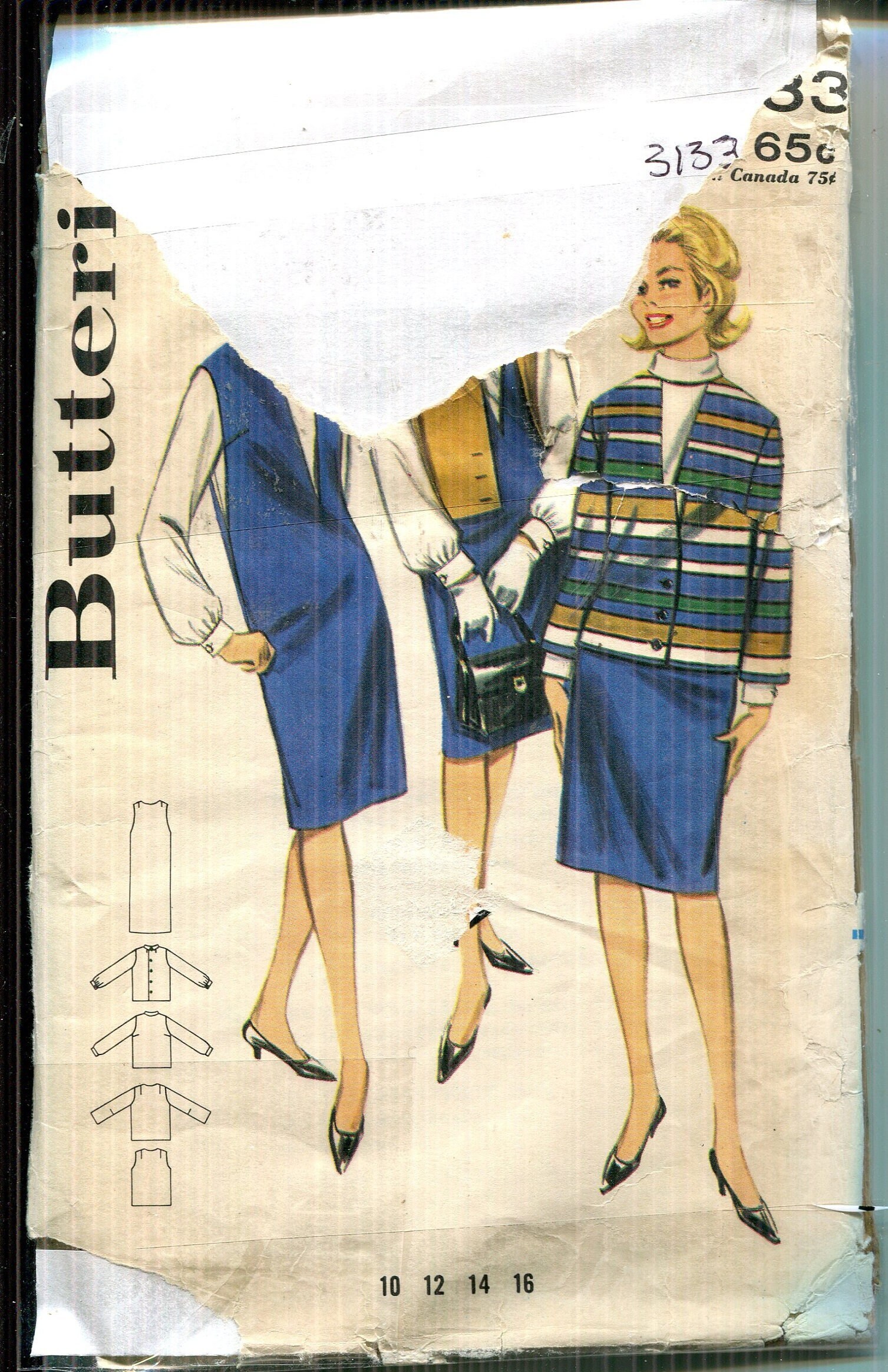 Pattern Misses' Jumper, Cowl Blouse, Sleeveless or Long