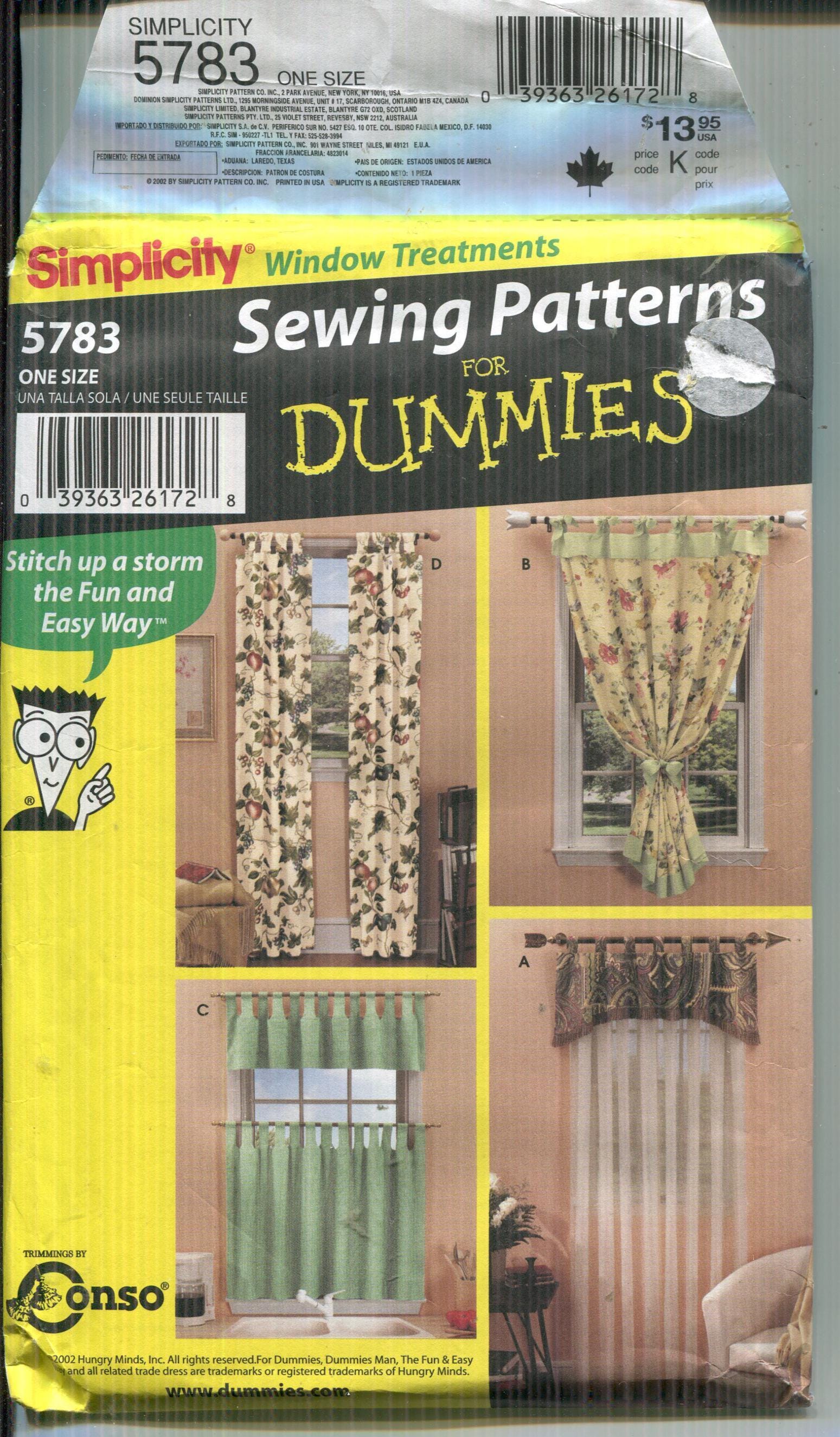 Fringed Valance Sewing Pattern With Tabs & Scalloped Edge, Tied Tab ...