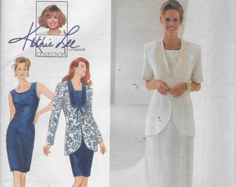 Pattern Misses' Dress Straight, Sleeveless, Princess Seams, & Jacket,  UNCUT/FF-Simplicity 9336-Dated 1995 Sizes H 6 8 10