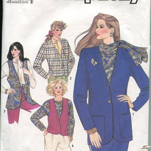 Pattern Misses Semi Fitted Lined Jacket & Vest in Two Lengths CUT to size 12** Simplicity 9780-Simply Fashion Dated 1990 H5 6 8 10 12