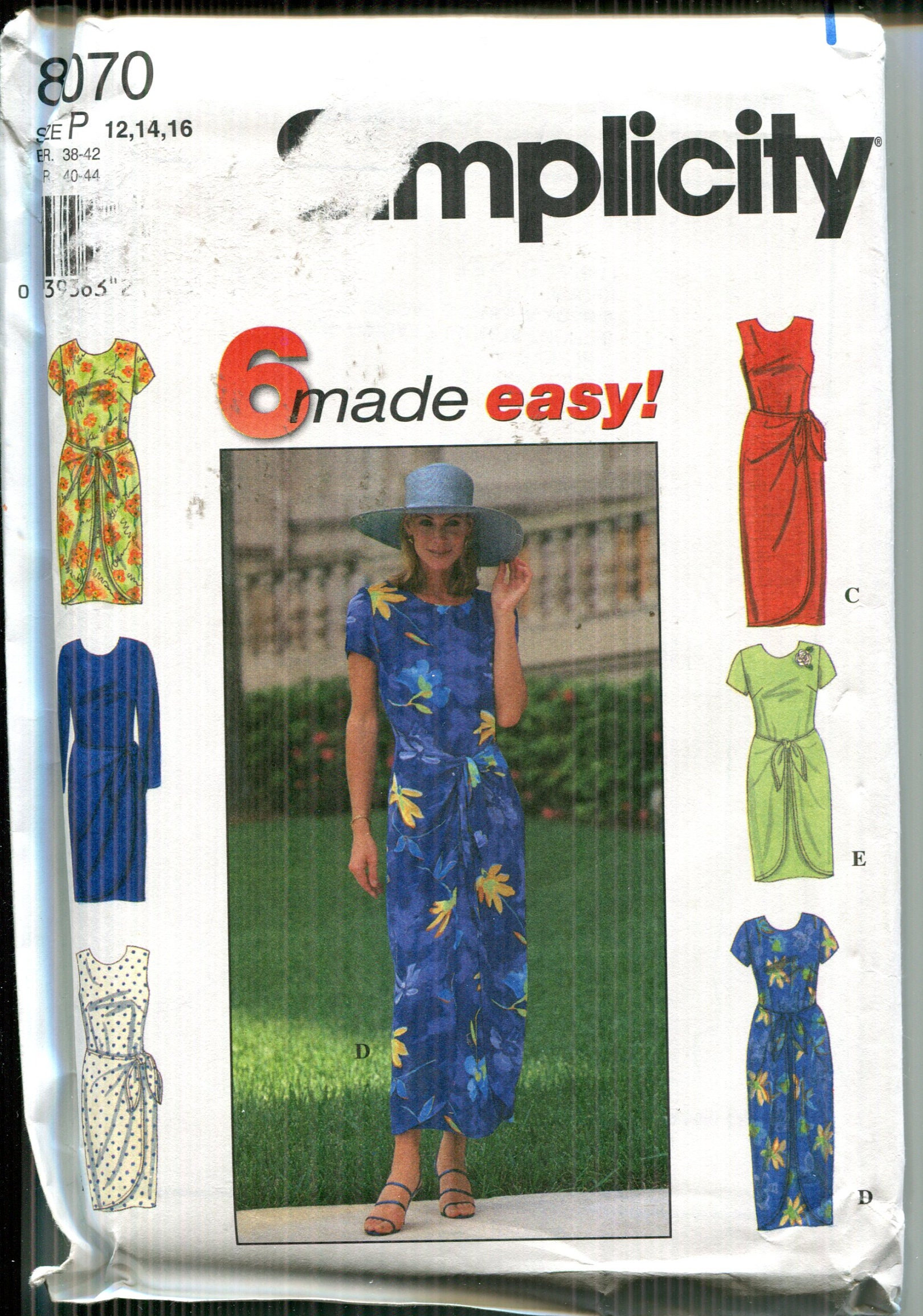 Pattern Misses' Semi Fitted Dress in Two Lengths, Round