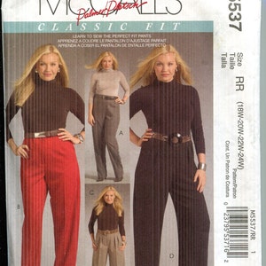 Schnittmuster Damenhosen Zwei Längen, Lernen Sie 2 Nähen Sie die perfekte Hose UNCUT / FF McCalls 5537 Classic Fit-Serie-Datiert 2007-Größe RR 18W 20W 22W 24W