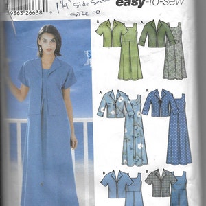 Modello abito pullover da donna in due lunghezze, giacca - TAGLIO tg. 10 - Simplicity 5548 - serie facile da cucire - Datato 2003 - Taglie HH 6 8 10
