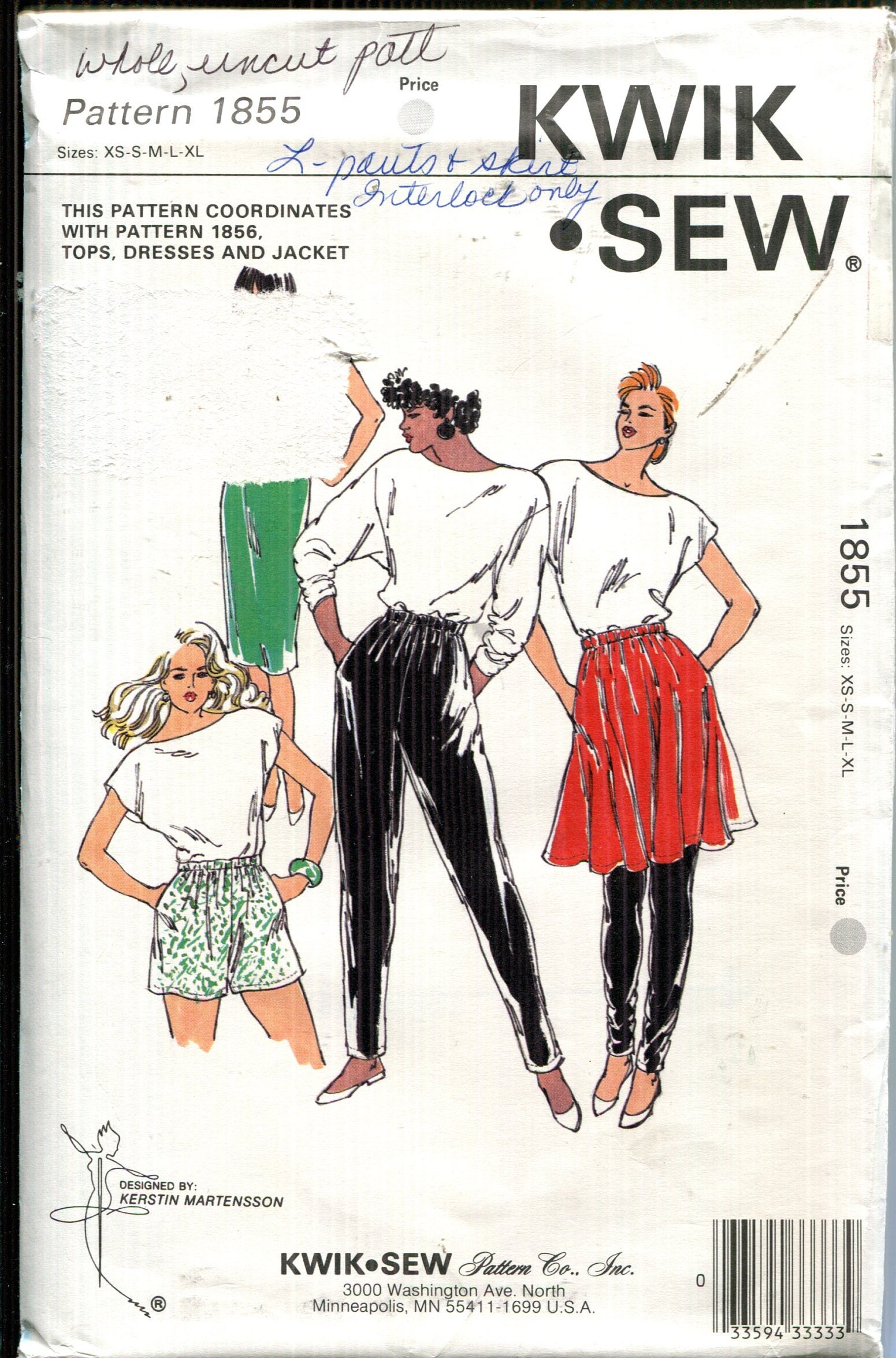 Pattern Misses' Pull on Skirts, Pants, Shorts and Leggings