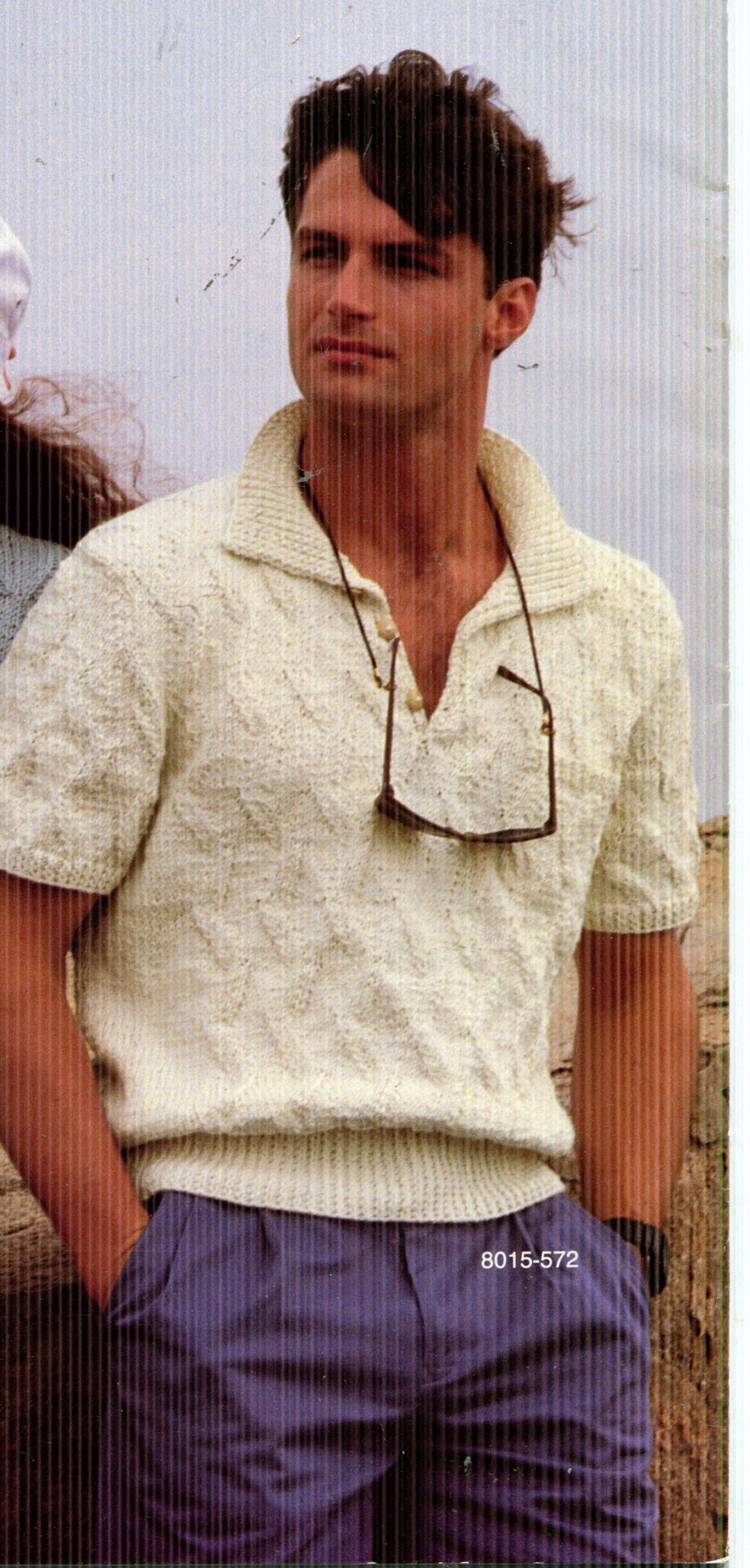 トップス Double-Face Crochet Collar Knit Polo Perbai Men's Casual Crochet Hollow Out Short Sleeve Knit Polo