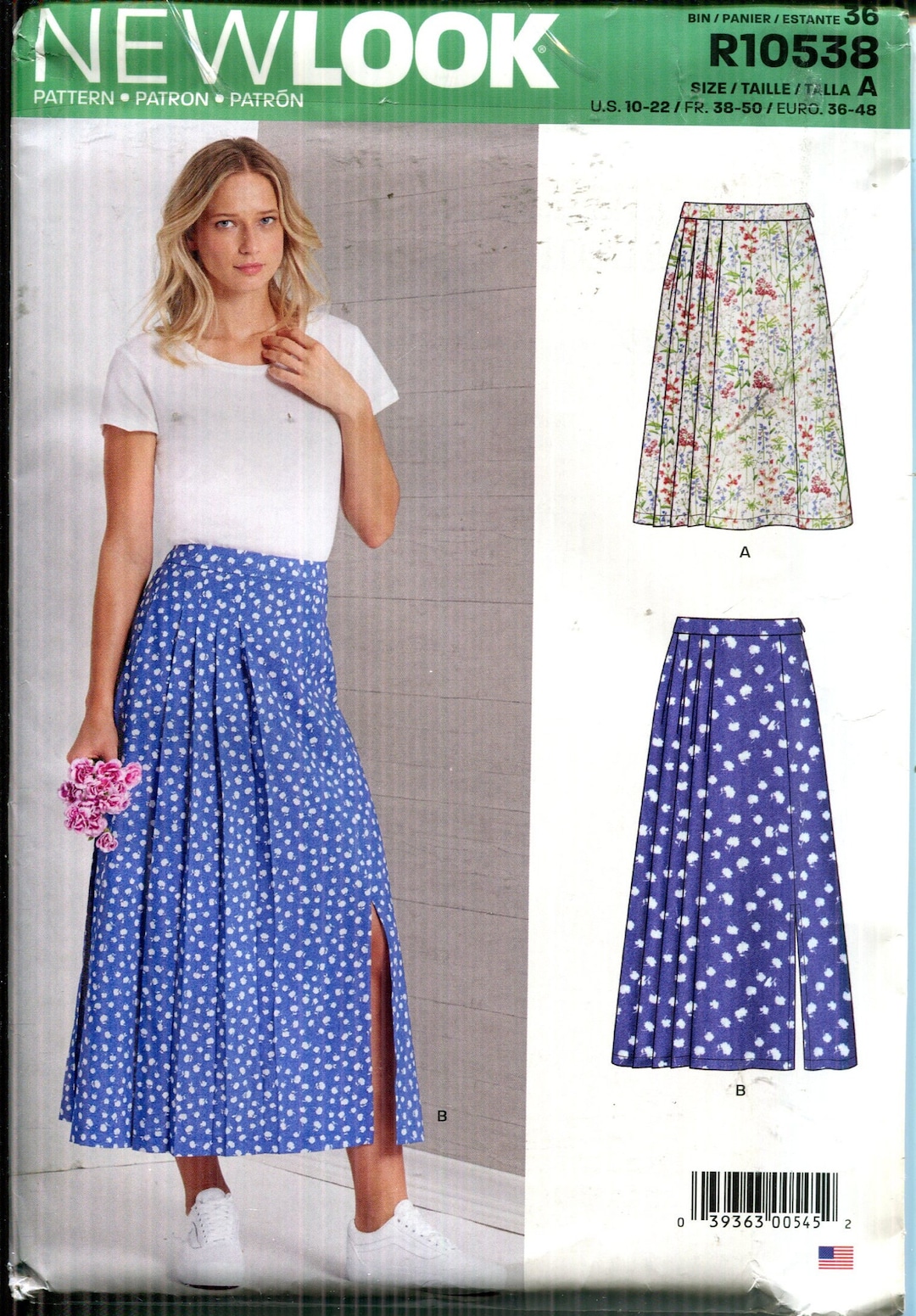 Pattern Misses' Skirts, Below Knee or Above Ankle Length UNCUT/FF