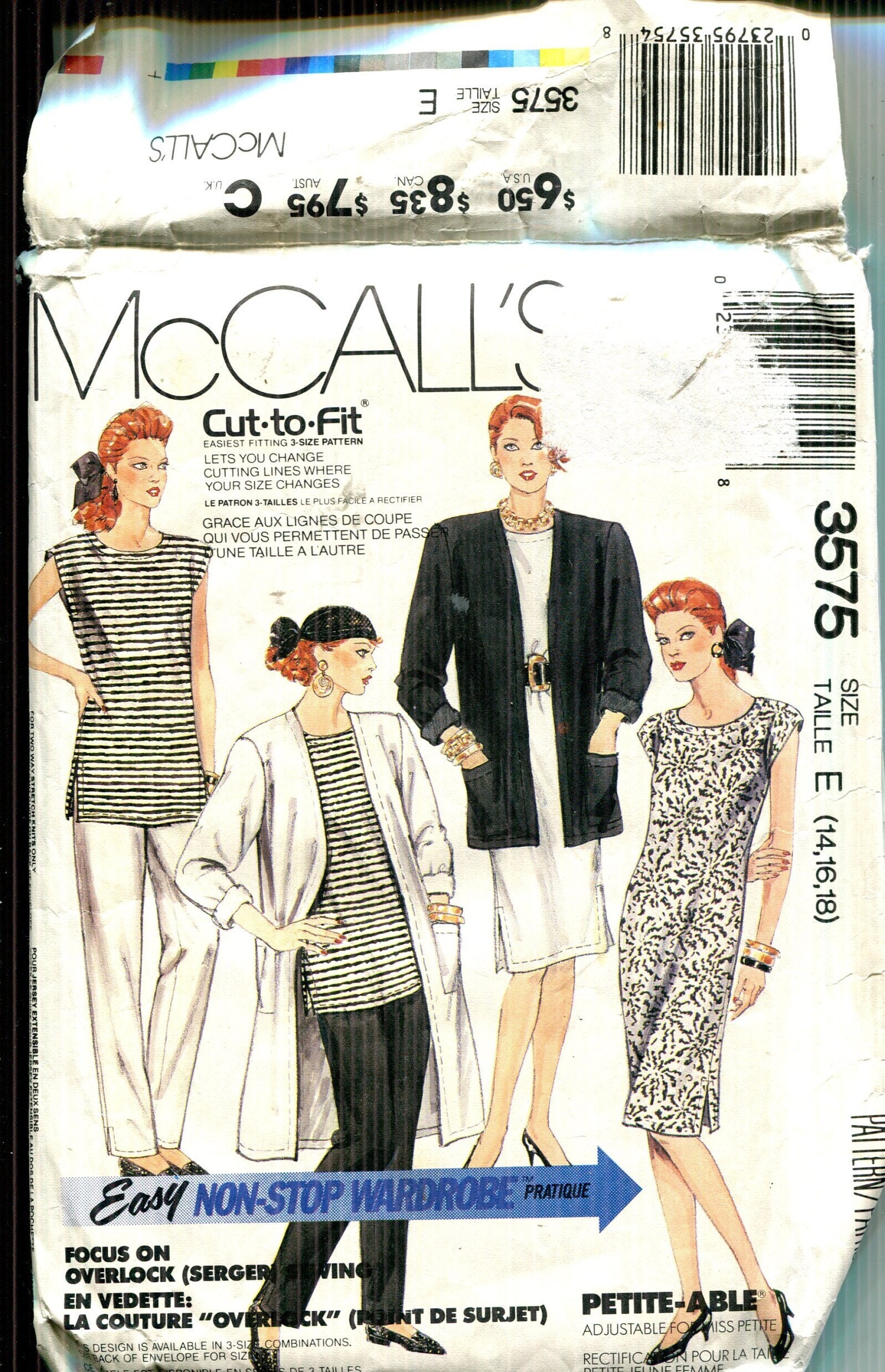 Uncut butterick Sewing Pattern 6871 Misses' Dress size 6-14 14-22 FF