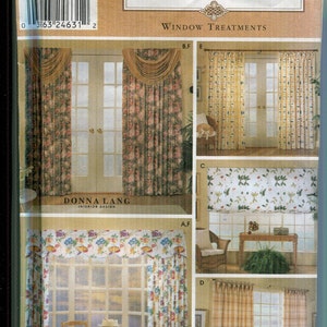 Home Decorating Window Treatments  Window Curtains, Drapes, Swags, Shades, and Valances-UNCUT/FF Simplicity Home 9606-Date 2001