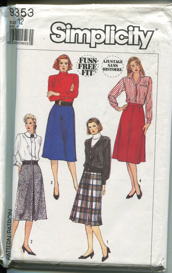 Pattern Misses' Skirts Have Back Zipper and Waistband Uncut