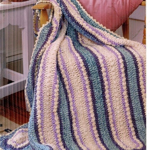 Mile A Minute Afghan PDF Beginner Crochet Instructions PDF Afghan Instructions PDF Instant Download
