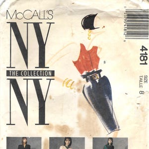 Pattern Misses' Unlined Jacket, Blouse, Skirt, Jodhpurs, CUT-McCalls 4181-Sizes 8 Bust 31 1/2