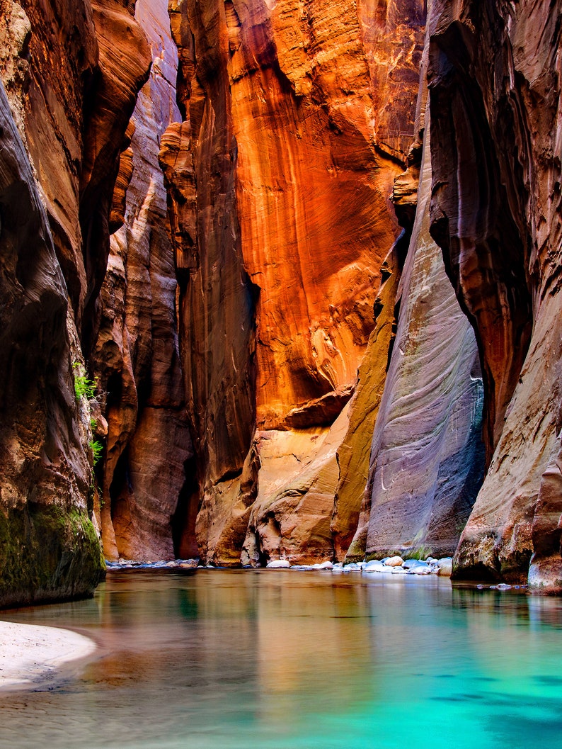 Zion, National Park, Vertical, Metal, hotsell Print, Photography, Narrows, Canyon, Wall Art, Landscape, Scenic, Photo