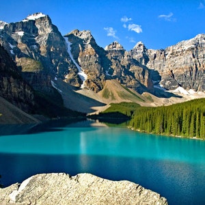 Metal Print, Moraine Lake, Banff, National Park, Alberta, Canada, Landscape Photo, Canadian Rockies, Scenic, Wall Art, Photography, Louise