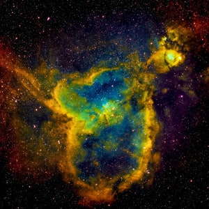 Photo, Heart Nebula, Space, Night, Sky, Astro, Astronomy, Astrophotography, Print, Creation