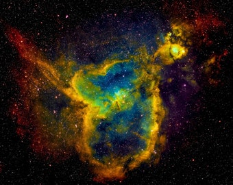 Photo, Heart Nebula, Space, Night, Sky, Astro, Astronomy, Astrophotography, Print, Creation