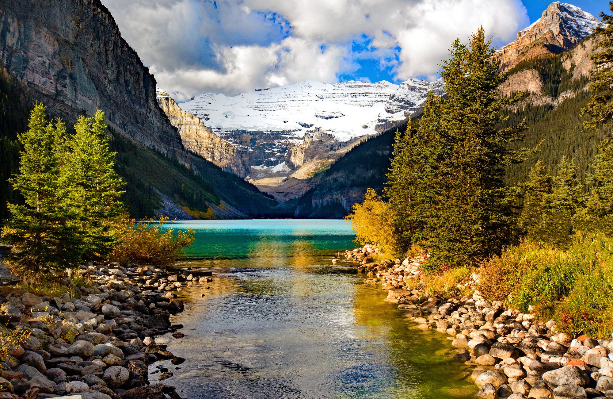 絵画 Canada Lake Louise Metal Print - Lake Louise, Fall Color, Autumn, Banff