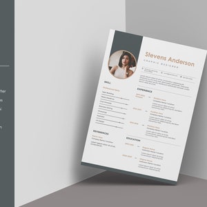 Clean Resume, Word Resume template,  Professional resume, CV template, |  Illustrator and Ms Word Template