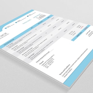Multipurpose Invoice | Invoice Template, Corporate business invoice | InDesign & MS Word Template | Instant download, V01
