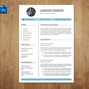 Professional CvTemplate | Clean Resume | Cv design | MS Word &  Photoshop Template | Cv-013