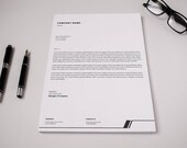 Letterhead Template, Printable Photoshop & MS Word Template | Instant Download - V20
