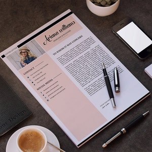 SALE Professional Resume Template Modern and Creative Resume Cv Design Photoshp & Ms Word Template Instant Download CV-27 image 3