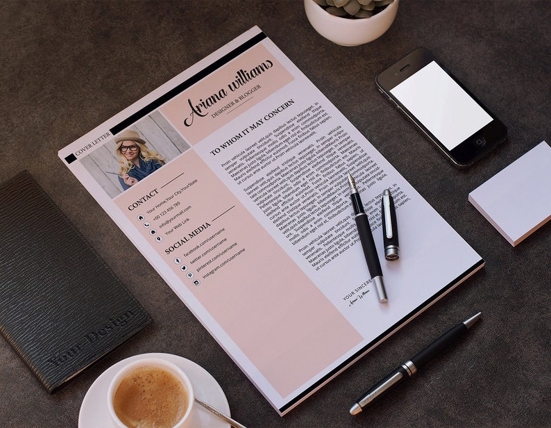 SALE Professional Resume Template Modern and Creative Resume Cv Design Photoshp & Ms Word Template Instant Download CV-27 image 3
