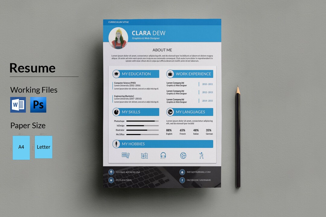 SALE ! Professional Resume Template | Modern and Creative Resume | CV ...