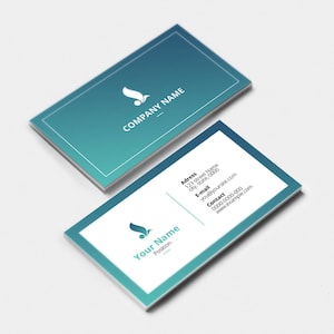 Sjabloon voor visitekaartjes | Minimale Corporate visitekaartje Photoshop template, Instant Download | V06