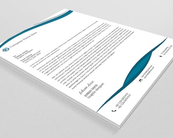 Plantilla de membrete corporativo / MS Word e InDesign (descarga instantánea)