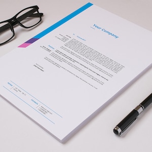 Plantilla de membrete corporativo / membrete de negocio / membrete de la empresa, plantilla de diseño imprimible / descarga instantánea - V17