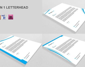 3 in 1 Corporate Letterhead Template | Multipurpose Letterhead Design |  InDesign, Illustrator & MS Word Template | Instant Download - V05