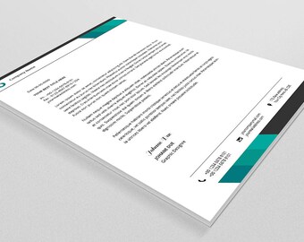 Business Letterhead Template | Corporate Letterhead |  Ms Word & InDesign Template | Instant Download - V12