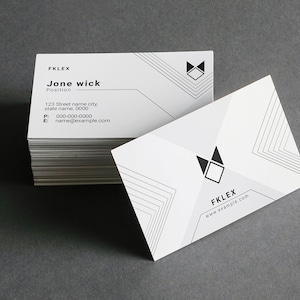 Minimale sjabloon voor visitekaartjes | Afdrukbare Corporate Business Card Design, Visitekaartje | Photoshop-sjabloon, direct downloaden | V26