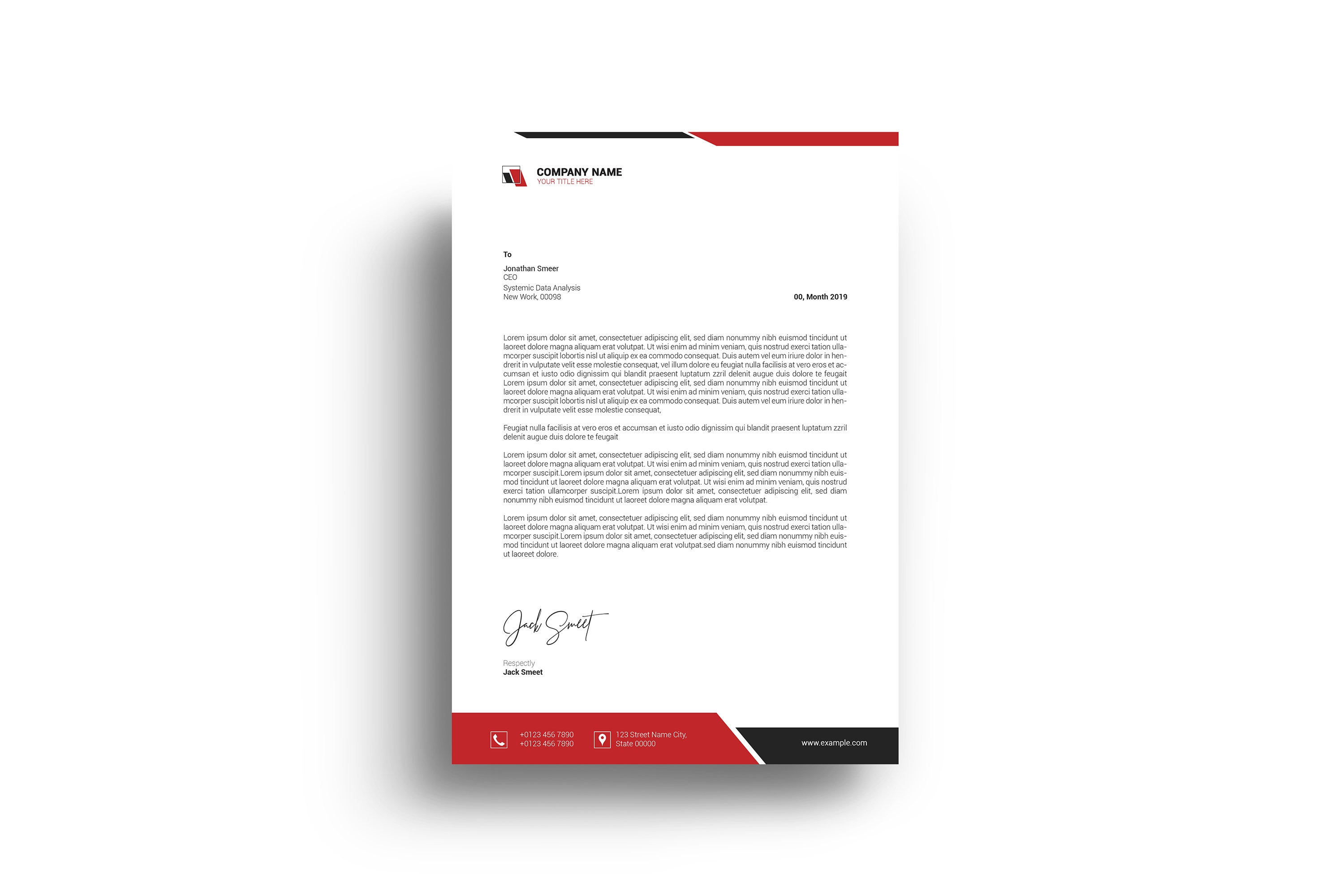 Corporate Letterhead Letterhead Template Company Letterhead Design Ms