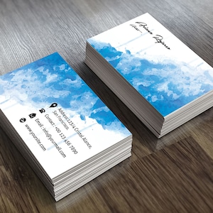 Sjabloon voor visitekaartjes | Kaart, minimale Corporate visitekaartje Photoshop template, Instant Download bezoeken | V01