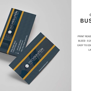 Corporate Business Card | Sjabloon voor minimale visitekaartjes |  Photoshop en Illustrator Template, Instant download | V02