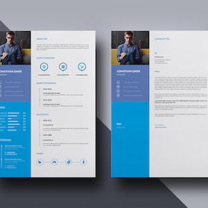 Minimal Resume Template | Creative Resume | CV Design | One Page Resume | MS Word and InDesign Template | Instant Download | CV-031